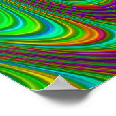 Kleurrijke regenboog 3D getextureerde abstracte ku Poster (Hoek)