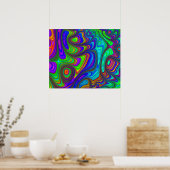 Kleurrijke regenboog 3D getextureerde abstracte ku Poster (Keuken)