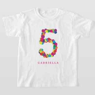 Kleurrijke regenboog 5e/vijfde verjaardag T-shirt