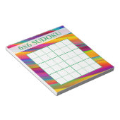 Kleurrijke regenboog 6x6 Sudoku Grid Sjabloon Notitieblok (Schuin)