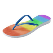 Kleurrijke regenboog aangepaste spiegeltjes teenslippers (Schuin)