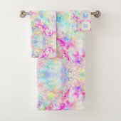 Kleurrijke regenboog Abstracte Bohemian Tie Dye Bad Handdoek (Insitu)