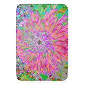 Kleurrijke regenboog Abstracte Decoratieve Dahlia Badmat (Voorkant Verticaal)