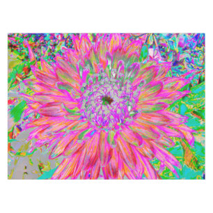 Kleurrijke regenboog Abstracte Decoratieve Dahlia  Tafelkleed