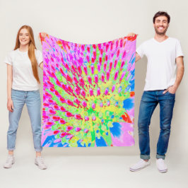 Kleurrijke Regenboog Abstracte Kegel Bloem Fleece Deken