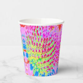 Kleurrijke Regenboog Abstracte Kegelbloem Papieren Bekers