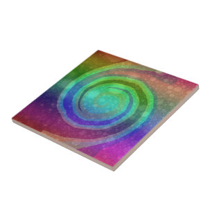 Kleurrijke Regenboog Abstracte Kunst Draai Tegels Tegeltje