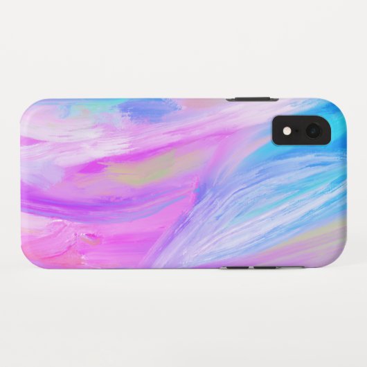 Kleurrijke regenboog abstracte olie schilderend pa Case-Mate iPhone case (Achterkant (horizontaal))