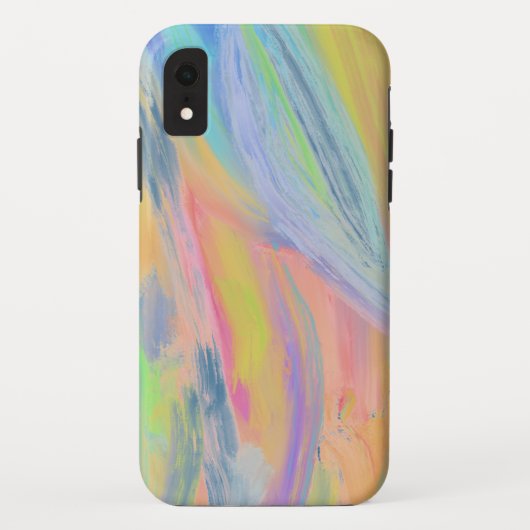 Kleurrijke regenboog abstracte olieverfschildering Case-Mate iPhone case (Achterkant)