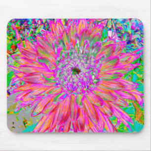 Kleurrijke Regenboog Abstracte Sierlijke Dahlia Bl Muismat