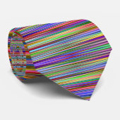 Kleurrijke regenboog Abstracte strips geometrische Stropdas (Opgerold)