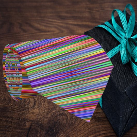 Kleurrijke regenboog Abstracte strips geometrische Stropdas