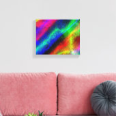kleurrijke regenboog abstracte textuur canvas afdruk (Insitu (Woonkamer))