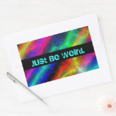 kleurrijke regenboog abstracte textuur gewoon raar rechthoekige sticker (Envelop)