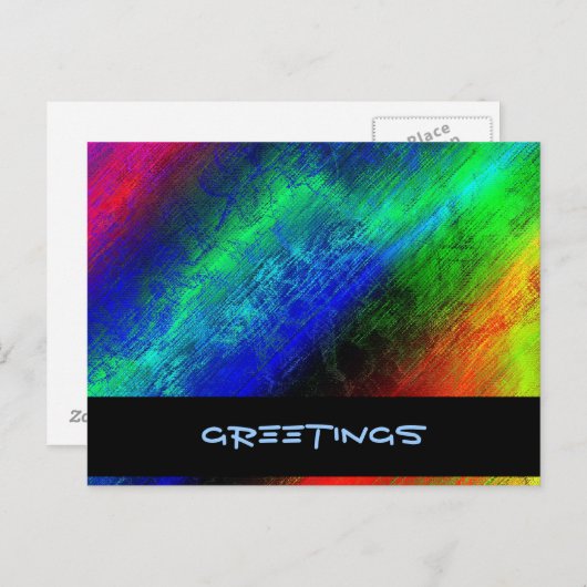Kleurrijke regenboog abstracte textuur Groeten Briefkaart (Voorkant / Achterkant)