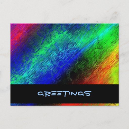 Kleurrijke regenboog abstracte textuur Groeten Briefkaart (Voorkant)