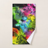 Kleurrijke regenboog Abstracte Waterverf Ink Bad Handdoek (Handdoek)