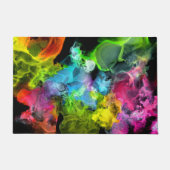 Kleurrijke regenboog Abstracte Waterverf Ink Deurmat (Voorkant)