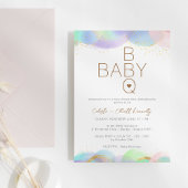 Kleurrijke Regenboog Bellen Witte BBQ Baby Shower Kaart