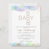 Kleurrijke Regenboog Bellen Witte BBQ Baby Shower Kaart (Voorkant)