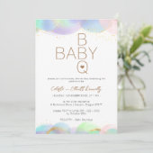 Kleurrijke Regenboog Bellen Witte BBQ Baby Shower Kaart (Staand voorkant)
