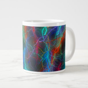 Kleurrijke Regenboog Bliksem Storm Grote Koffiekop