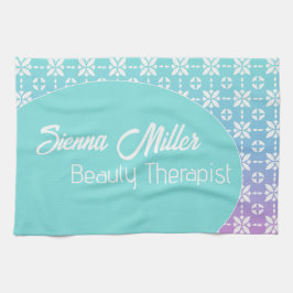 Kleurrijke regenboog bloem patroon gepersonaliseer theedoek