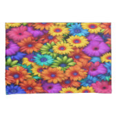 Kleurrijke Regenboog Bloemen #22 - Kussensloop (Voorkant-Rechts)