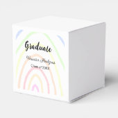 Kleurrijke regenboog boho afstuderen voeg naam jaa bedankdoosjes (Achterkant)