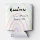 Kleurrijke regenboog boho afstuderen voeg naam jaa blikjeskoeler (Achterkant)