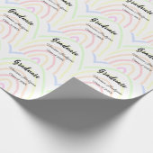 Kleurrijke regenboog boho afstuderen voeg naam jaa cadeaupapier (Hoek)