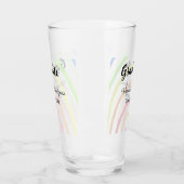 Kleurrijke regenboog boho afstuderen voeg naam jaa glas (Links)