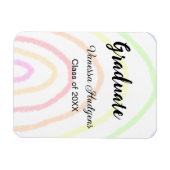 Kleurrijke regenboog boho afstuderen voeg naam jaa magneet (Horizontaal)