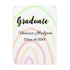 Kleurrijke regenboog boho afstuderen voeg naam jaa magneet