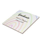 Kleurrijke regenboog boho afstuderen voeg naam jaa tegeltje (Zijkant)