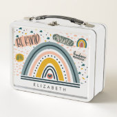 Kleurrijke regenboog Boho Chic be Sind Shine Heart (Voorkant)