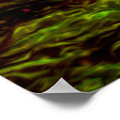 Kleurrijke Regenboog Bomen Betoverd Bos Poster (Hoek)