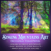 Kleurrijke Regenboog Bomen Magische Bos Decoupage Tissuepapier