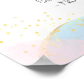 Kleurrijke Regenboog Bubbles Wit Baby shower Welko Poster (Hoek)