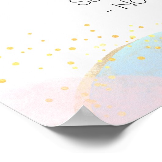 Kleurrijke Regenboog Bubbles Wit Baby shower Welko Poster (Hoek)