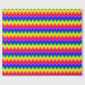 Kleurrijke Regenboog Chevron Gestreepte Veelkleuri Cadeaupapier (Vlak)
