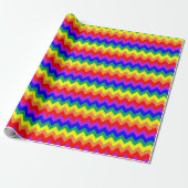 Kleurrijke Regenboog Chevron Gestreepte Veelkleuri Cadeaupapier (Uitgerold)