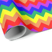Kleurrijke Regenboog Chevron Gestreepte Veelkleuri Cadeaupapier (Rol Hoek)