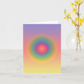 Kleurrijke Regenboog Concentrische Cirkel Ruimte Kaart (Gele Bloem)