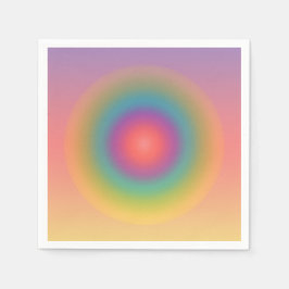Kleurrijke Regenboog Concentrische Cirkel Ruimte Servet