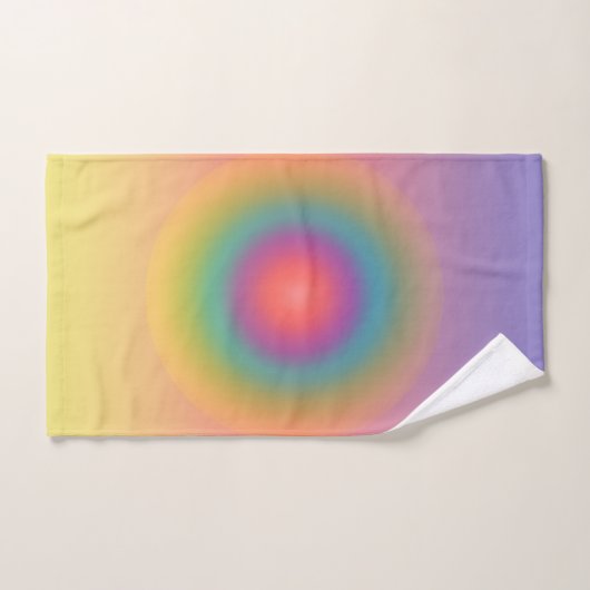 Kleurrijke regenboog Concentrische cirkelruimte Bad Handdoek (Handdoek)