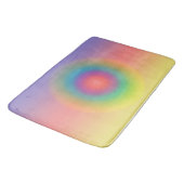 Kleurrijke regenboog Concentrische cirkelruimte Badmat (Gekanteld)