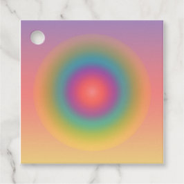 Kleurrijke regenboog Concentrische cirkelruimte Bedankjes Labels