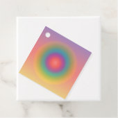 Kleurrijke regenboog Concentrische cirkelruimte Bedankjes Labels (In situ)