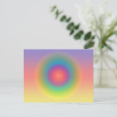 Kleurrijke regenboog Concentrische cirkelruimte Briefkaart (Staand voorkant)